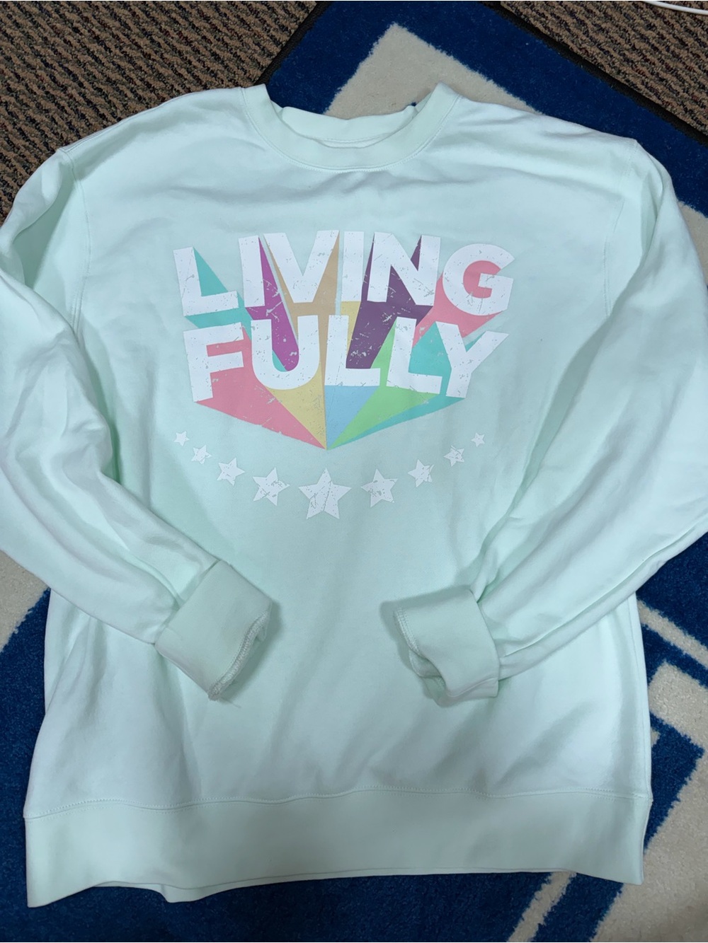 Living Fully Mint Graphic Sweatshirt - Women